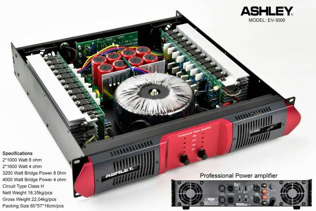Power Ashley EV-3000 Amplifier Ashley EV 3000 Original