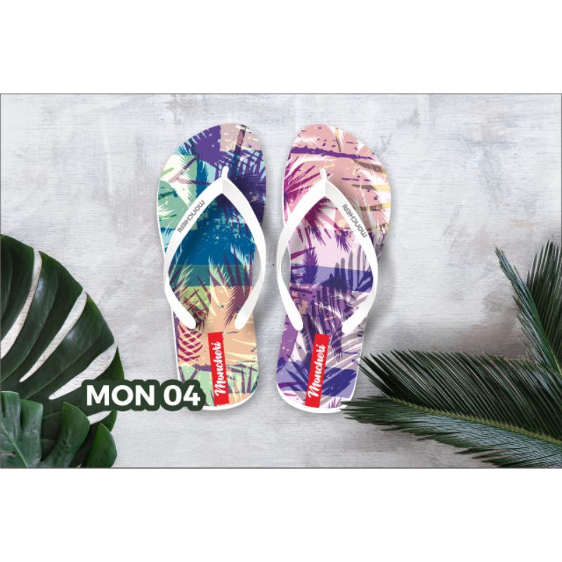 Sandal Jepit Wanita Printing Sendal Model Terbaru