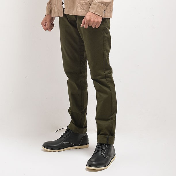  Chino  Basic Green Olive Celana  Pria  Shopee  Indonesia