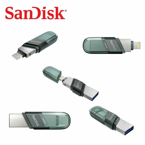 SanDisk iXpand Flip OTG Flash Drive for iPhone iPad - 32GB/64GB/128GB