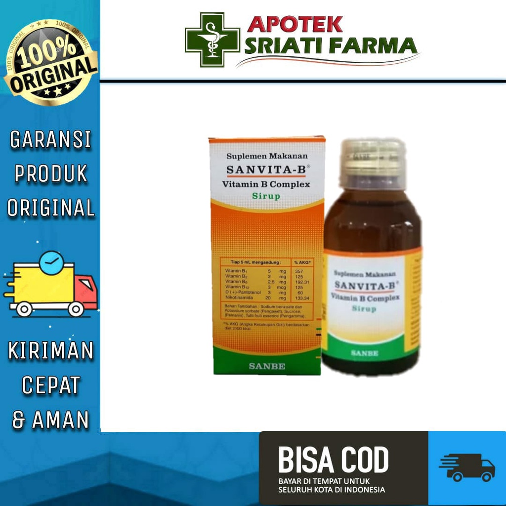 Jual Sanvita-B Syrup 120ml Multivitamin | Shopee Indonesia