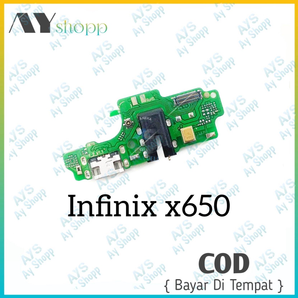 INFINIX HOT 8 - X650 ORIGINAL 100% - Flexible Konektor Charger Con Tc Papan Cas Infinix Hot 8