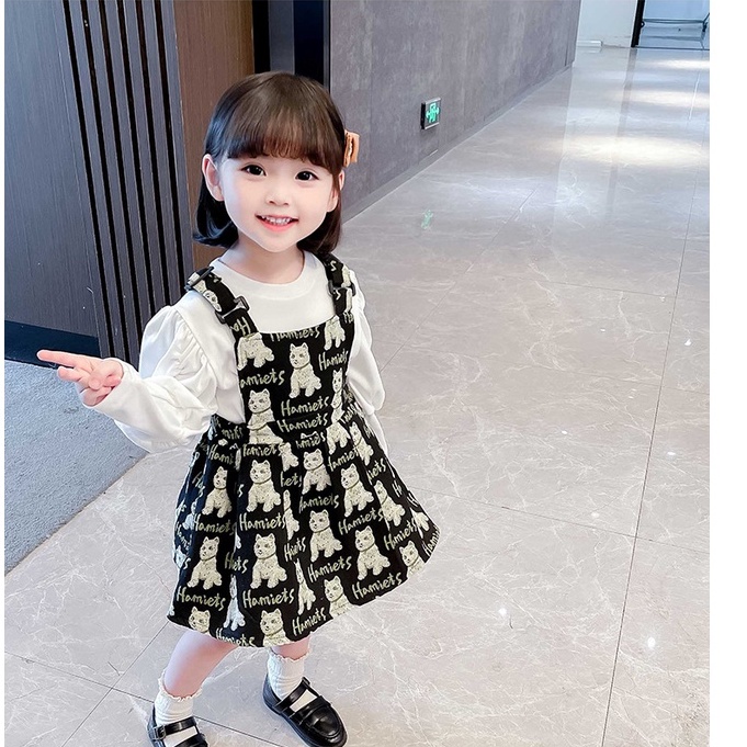 DR106-Dress Anak Perempuan  2 in 1 Overall Super Kate