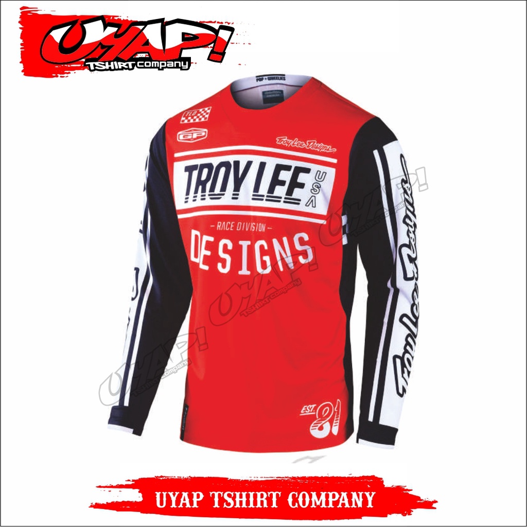 TLD RACE81 RED /Baju Trail/Motocross & Gowes/MTB / Mountain Bike / Downhill /  BMX / MX LENGAN PANJA