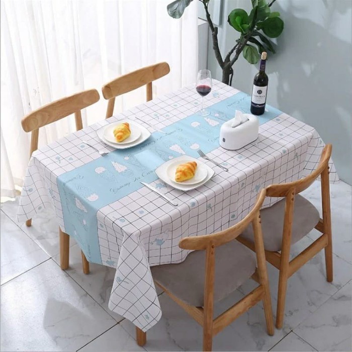 TAPLAK MEJA MAKAN ANTI AIR TEBAL PREMIUM WATERPROOF UK 140 X 180