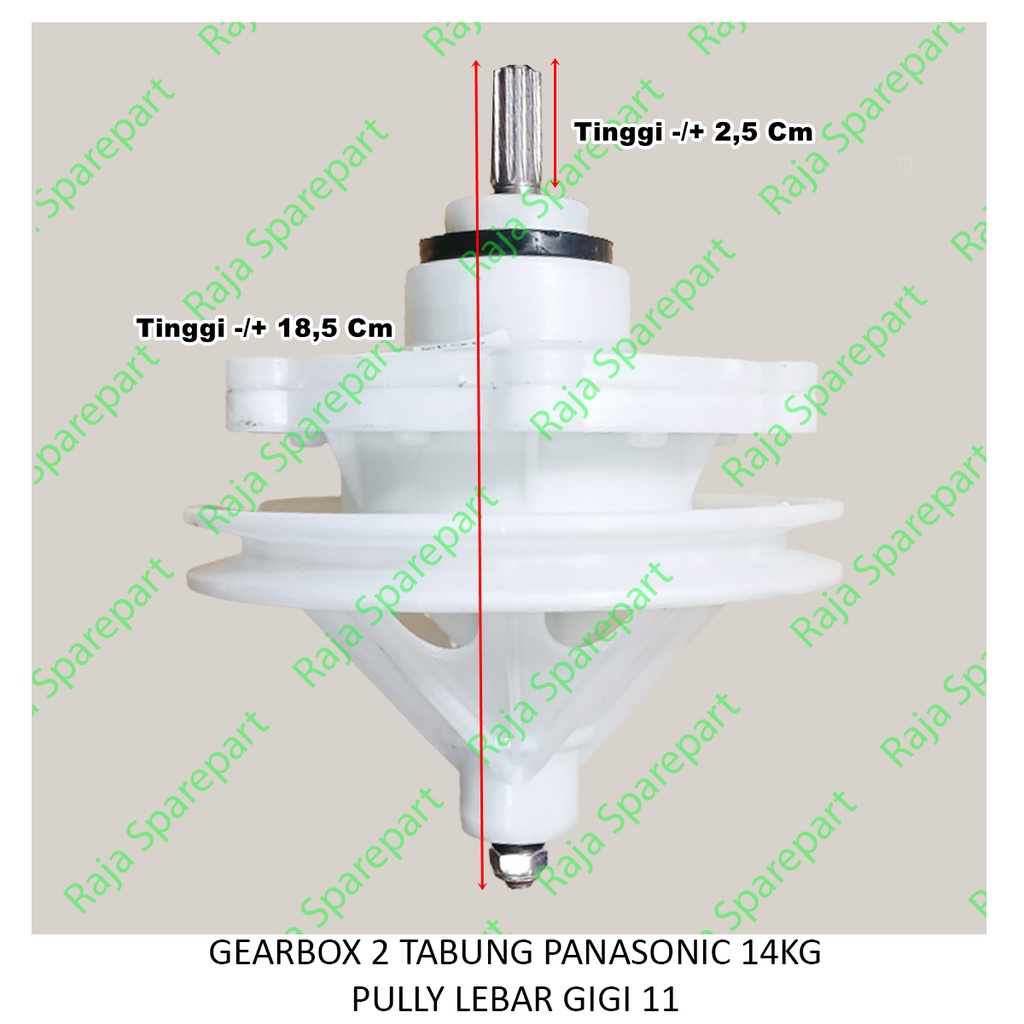 Gearbox Mesin Cuci 2 Tabung Panasonic 14kg Pully Lebar Gigi 11 GB29