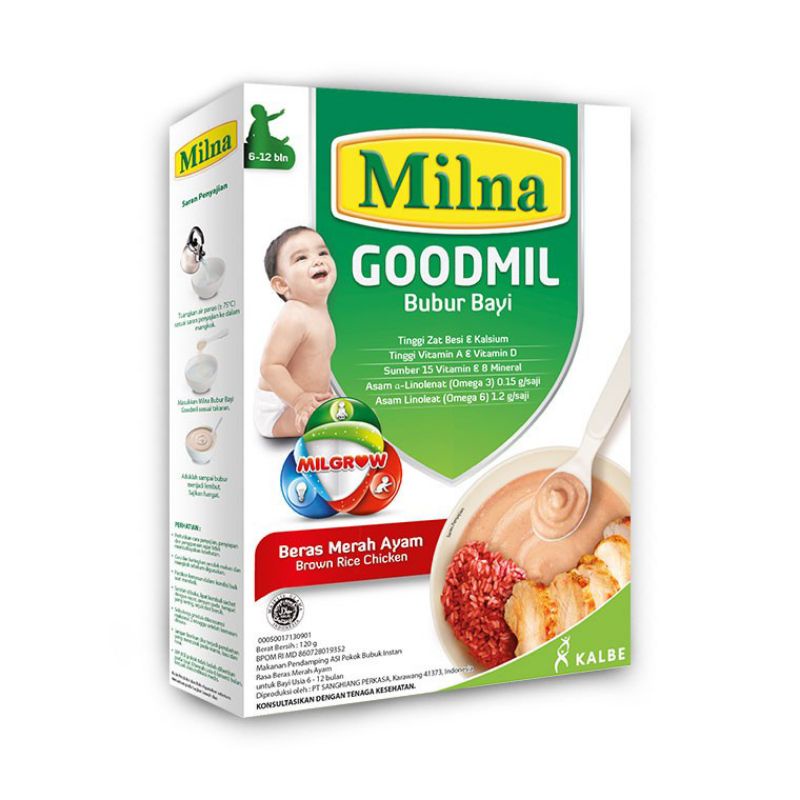 MILNA GOODMIL BUBUR BAYI BERAS MERAH AYAM 120gr 6+