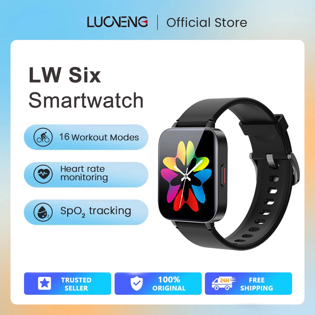 New Beli 2 Gratis 1LUONENG LW Six Smartwatch 5ATM Waterproof Heart Rate Monitoring 15Days Battery