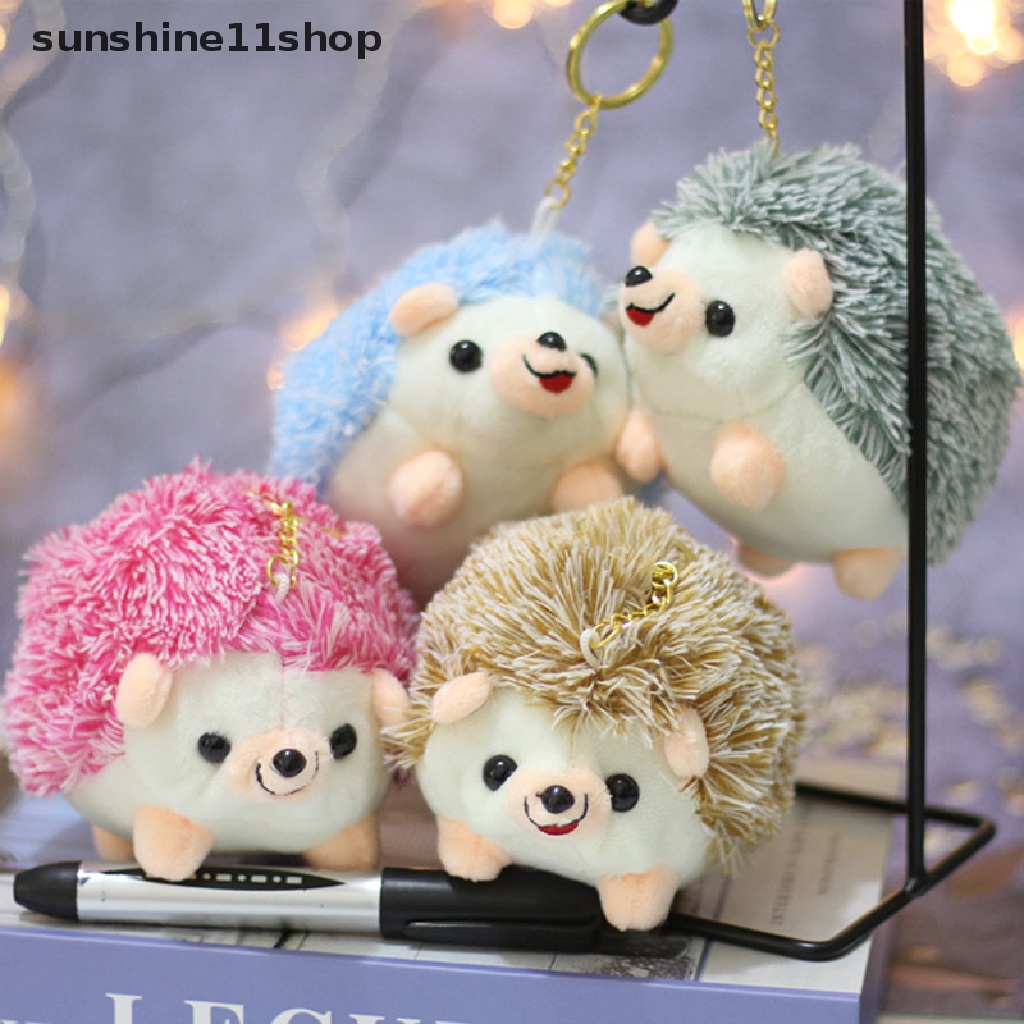 (SHO) Mainan Gantungan Kunci Boneka Landak Bahan Plush Ukuran 12CM