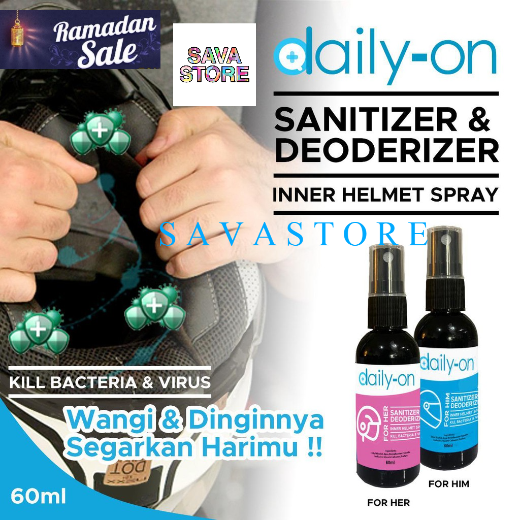 PENGHILANG BAU HELM ANTIBACTERIAL &amp; ANTI VIRUS  SANITIZER HELMET &amp; DEODORIZER - ECER GROSIR