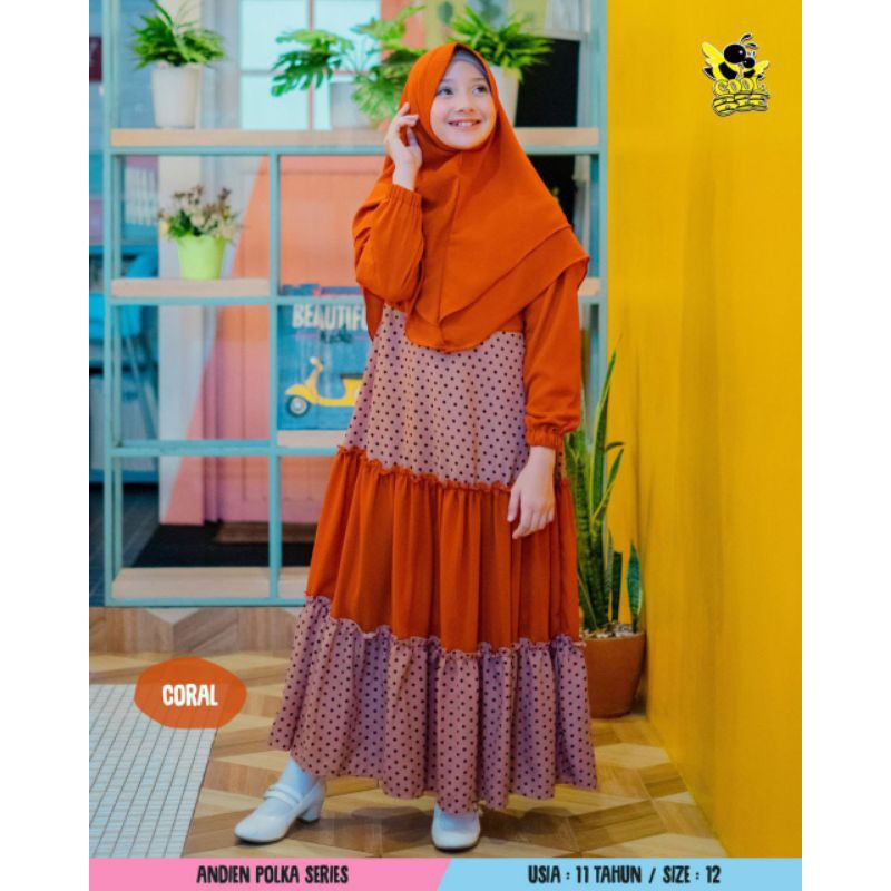 Gamis Andien Polka COOLBEE