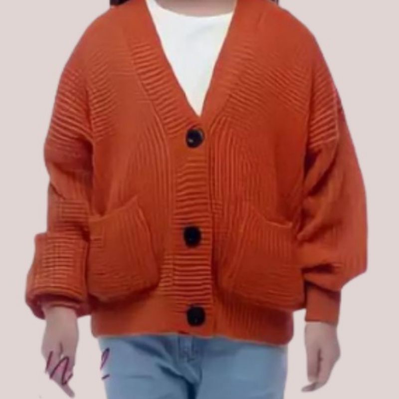 cardigan rajut anak perempuan/ kardigan anak rajut anak perempuan usia 4-7 tahun 9-11 tahun