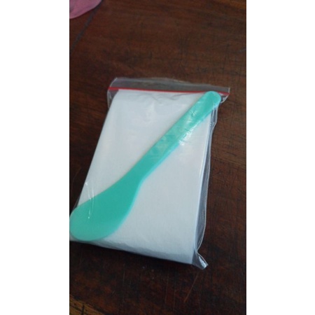 Kertas Waxing pencabut bulu ketiak  isi 12 bonus spatula 1