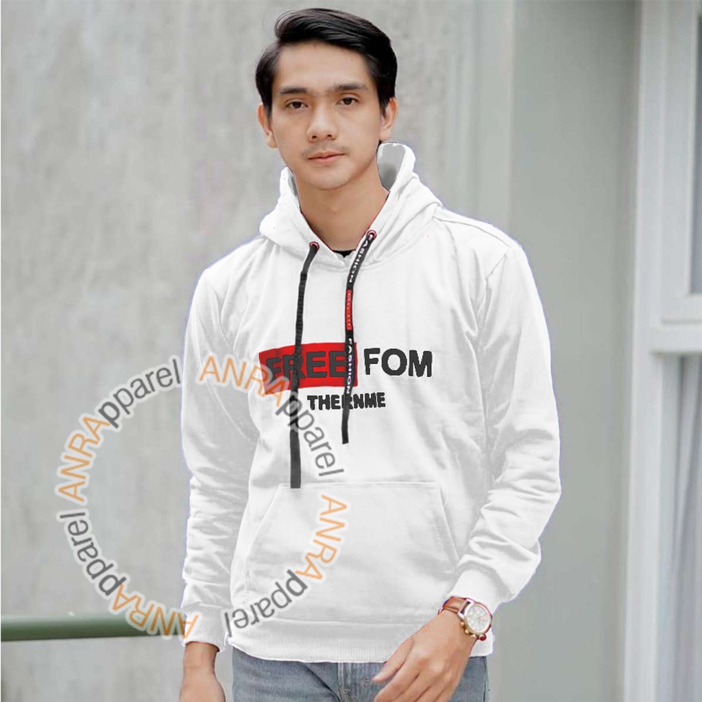 FREEFOM HOODIE PRIA - Sweater Hoodie Jumper Free FOM Cowok - Bahan Fleece