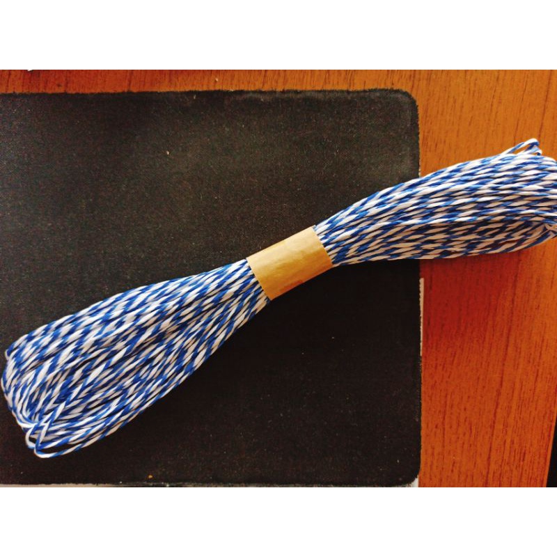 

pita kertas paper ribbon pita tali kertas biru 20m