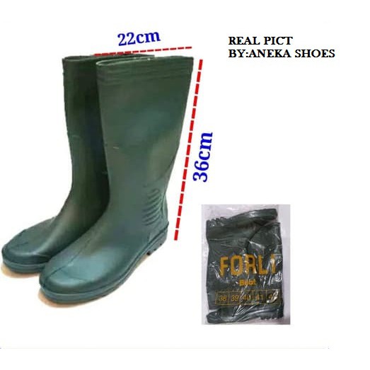 Sepatu Boots Karet BOOTS FORLI Panjang Hijau Dove