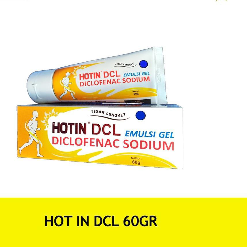 Hot In DCL Emulsi Gel - 60gr/120gr Pereda Nyeri Otot, Nyeri Sendi, Rematik