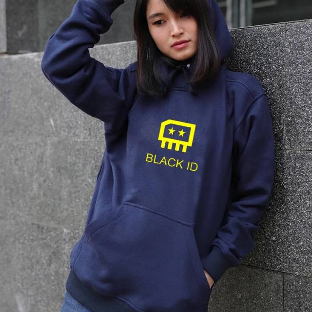 JAKET SWEATER HOODIE BLACK ID