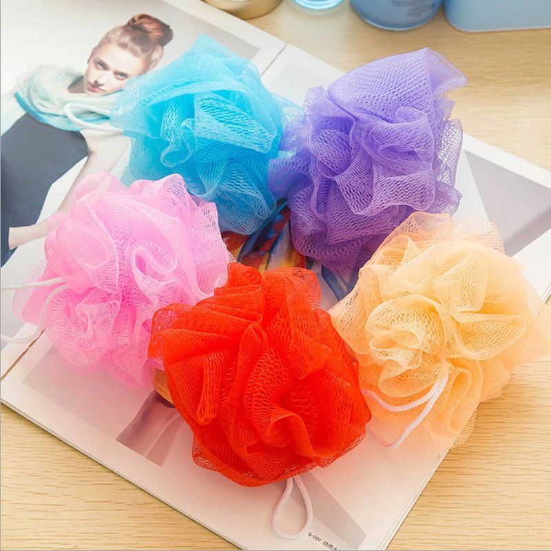 Bath Ball Bathsite Cleaning Mesh Shower Wash Sponge Product Washing Body Flower