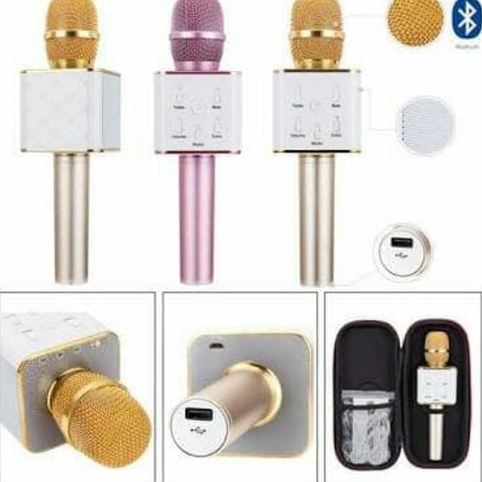 The New Mic Karaoke Bluetooth Q7 Mic Wireless Mic Smule Nyanyi Mic Q9 Micgeek Ori