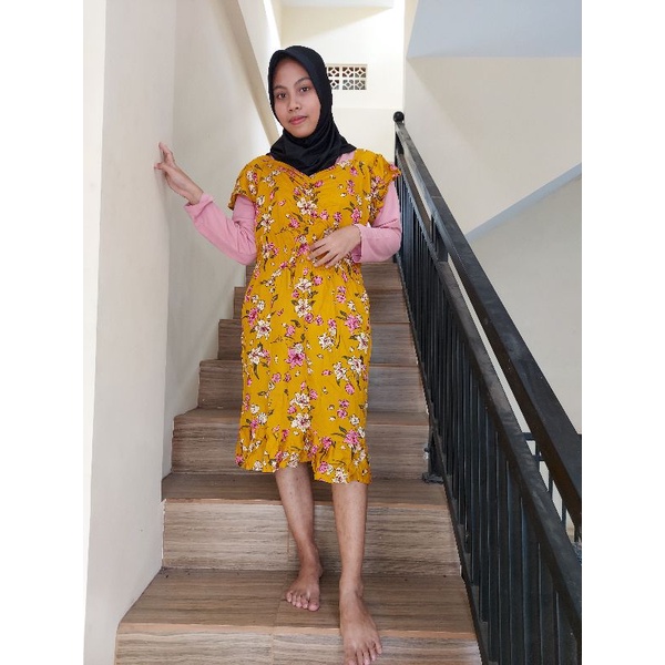 Dress Zahra Rempel Bali/Dress Syahrini Rempel Bali/Daster Bali