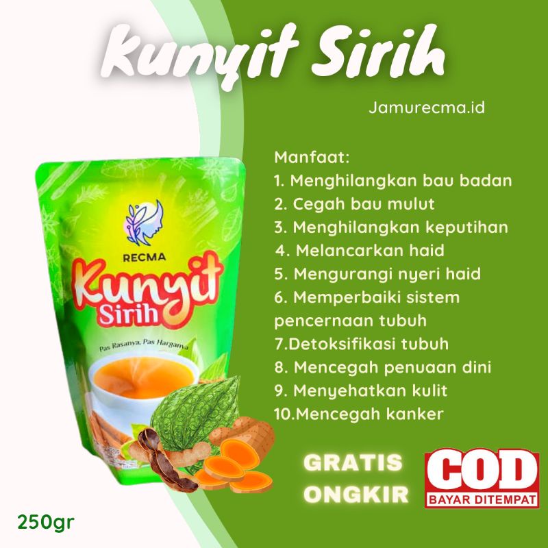 KUNYIT SIRIH MANJAKANI HERBAL SEHAT WANITA  250gr