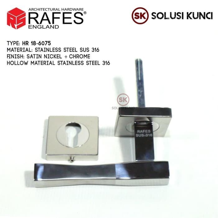 Handle Pintu Kayu Roses RAFES ENGLAND SUS 316 (HR-18-6075)