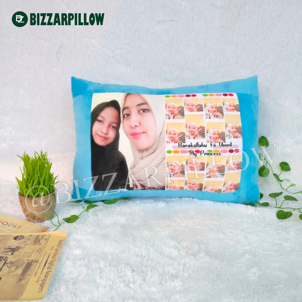 Bizzarpillow Bantal Foto Custom Bahan Kain Yelvo 40 x 60 cm BZ034