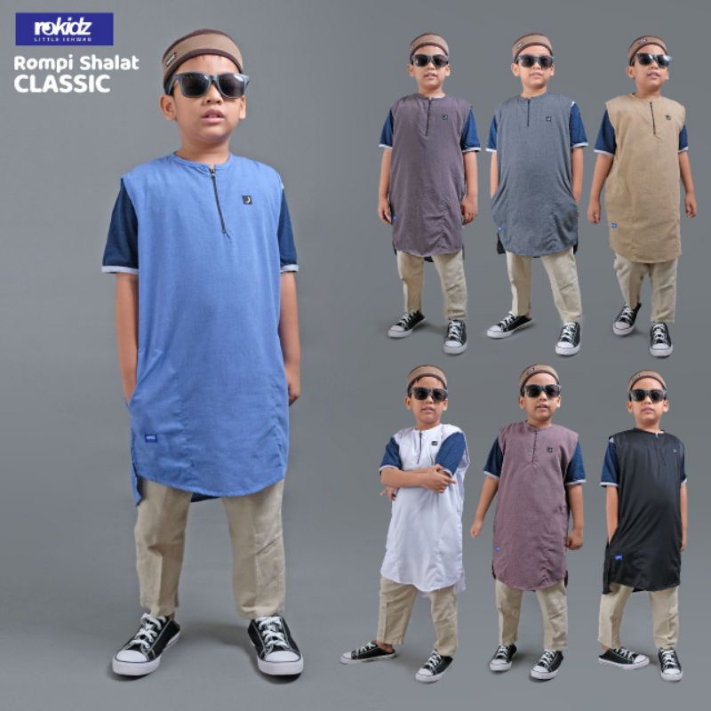 ROKIDZ CLASSIC ROMPI SHALAT SALAT SHOLAT SOLAT ANAK ROSAL KURTA PRIA PAKAIAN MUSLIM LAKI-LAKI