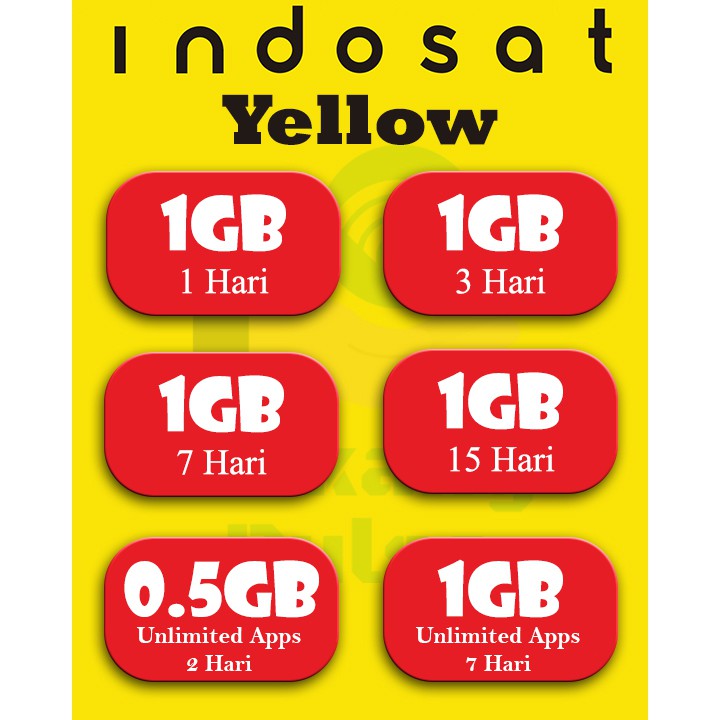 Paket Kuota Data Internet Indosat Yellow Murah Shopee Indonesia