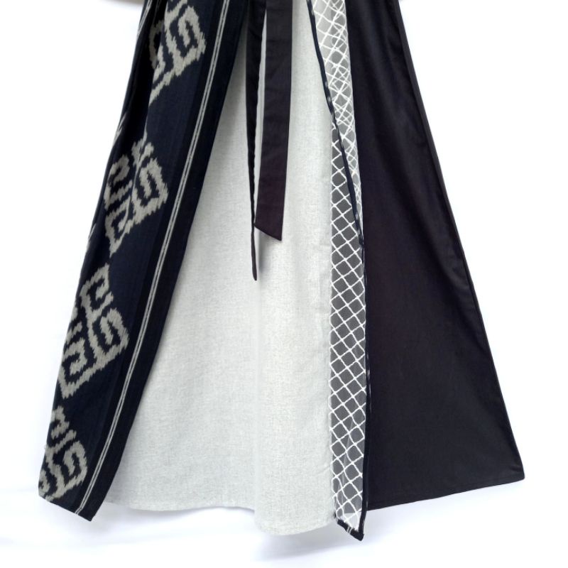 Gamis Tenun WTP 22 Hitam