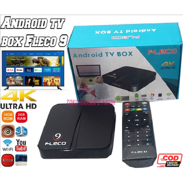 TV Box Fleco Android 9 Ram 2gb Rom 16 gb - Smart Box Fleco Original - STB TV ANDROID 9~THF
