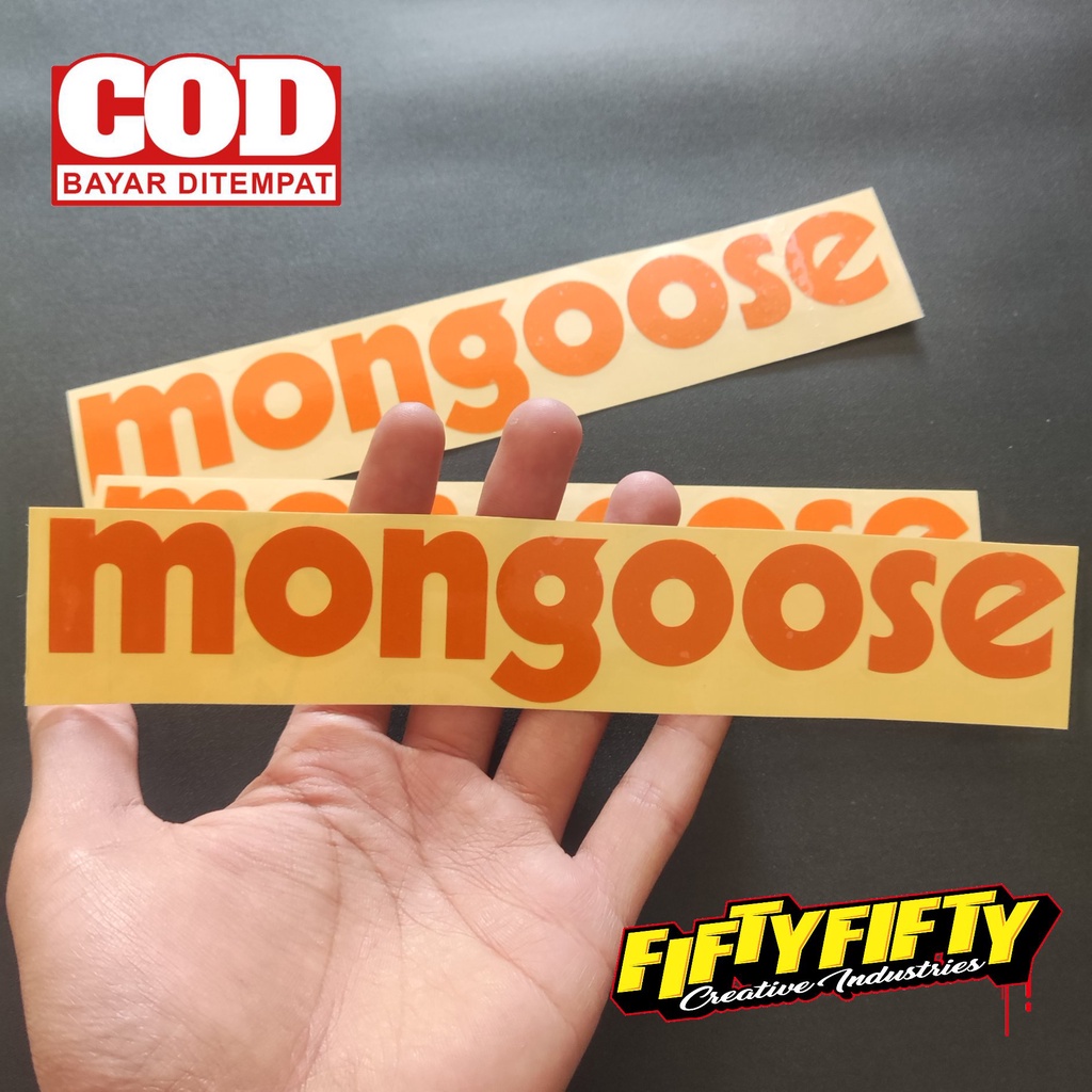 Stiker Cutting MONGOOSE Stiker Cuting Motor Stiker Kating Mobil Stiker Helm