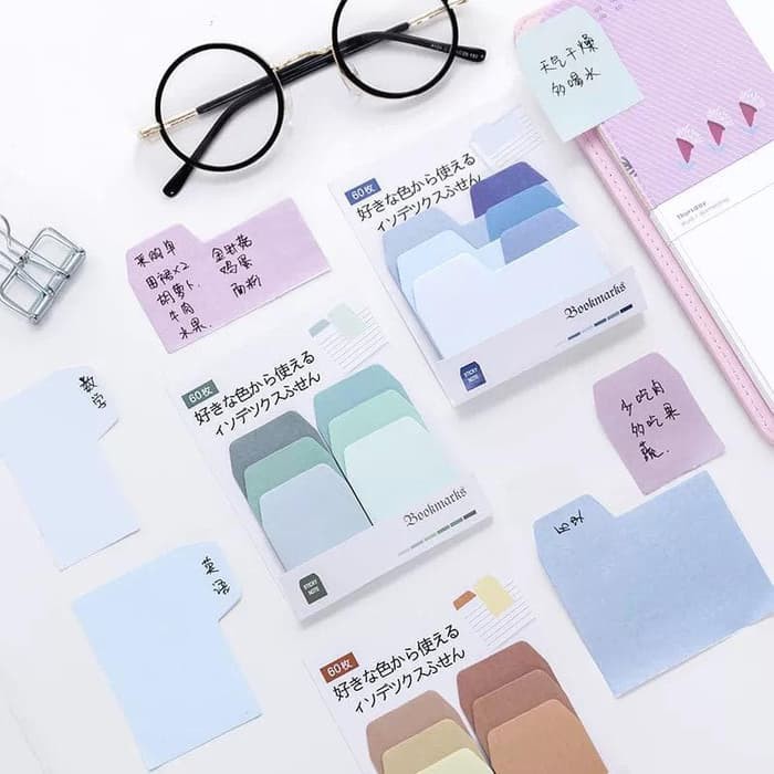 

Langsung Order Sticky notes bentuk file / memo pad / penanda buku Murah