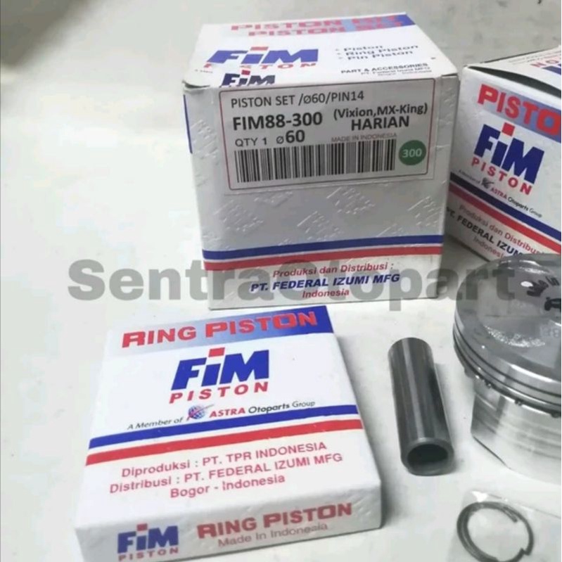 Piston seher kit vixion mx King r15 old oversize 300 fim