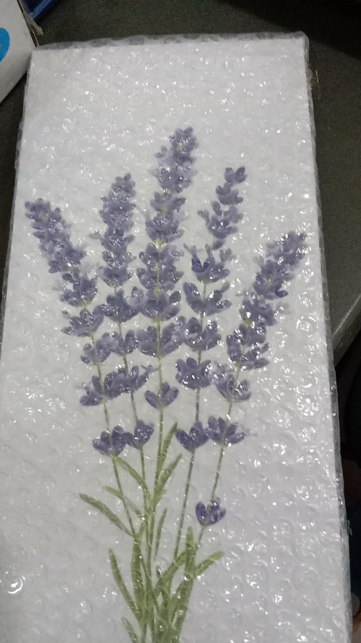 B41 Hiasan Dinding Bunga Lavender Pajangan Cantik Ruang Tamu Dan Kamar Tidur Free Bubble Wrap