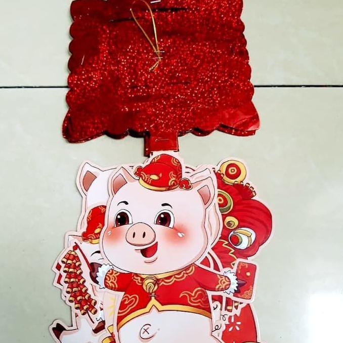 

Hiasan Imlek/Angpao Imlek Garland Babi 2019 Dekorasi Imlek Tinsel