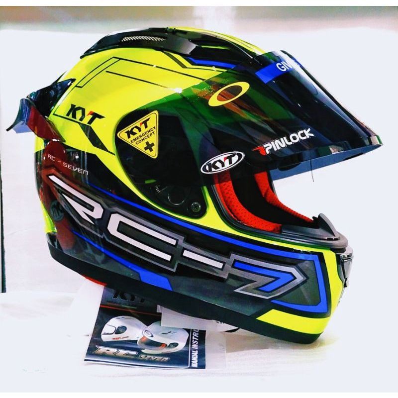 HELM KYT RC SEVEN  SERI 17 BLAK DOF/GOLD  dan MOTIP LAIN PAKET GANTENG-6