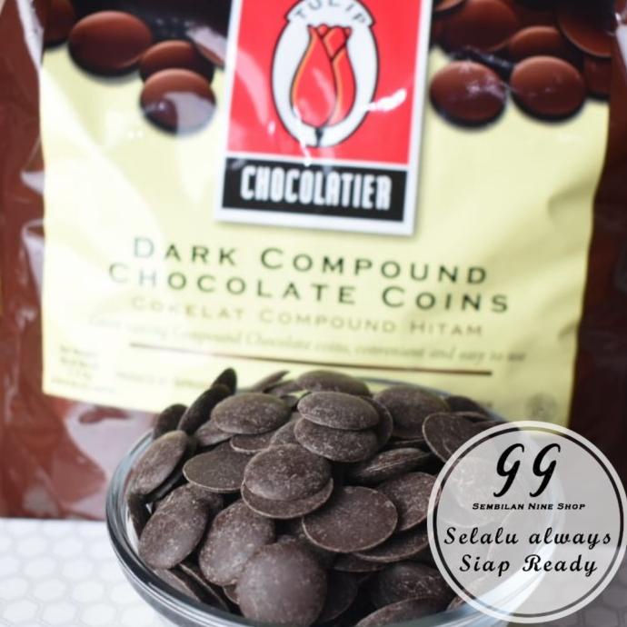 

250 Gram Tulip Dark Compound COIN Chocolate Cokelat Coklat TERLARIS TERPERCAYA ORIGINAL