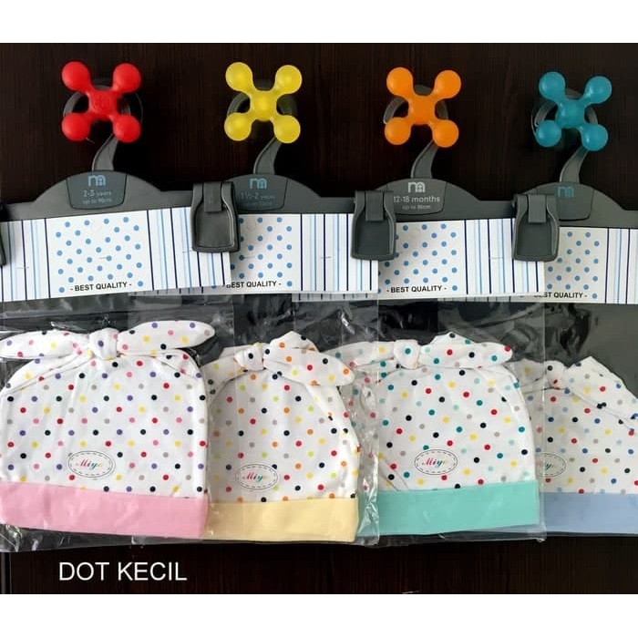 MIYO Topi Kelinci Bayi/Baby Polkadot (0-3M)| Perlengkapan Bayi Baru Lahir / Topi Bayi