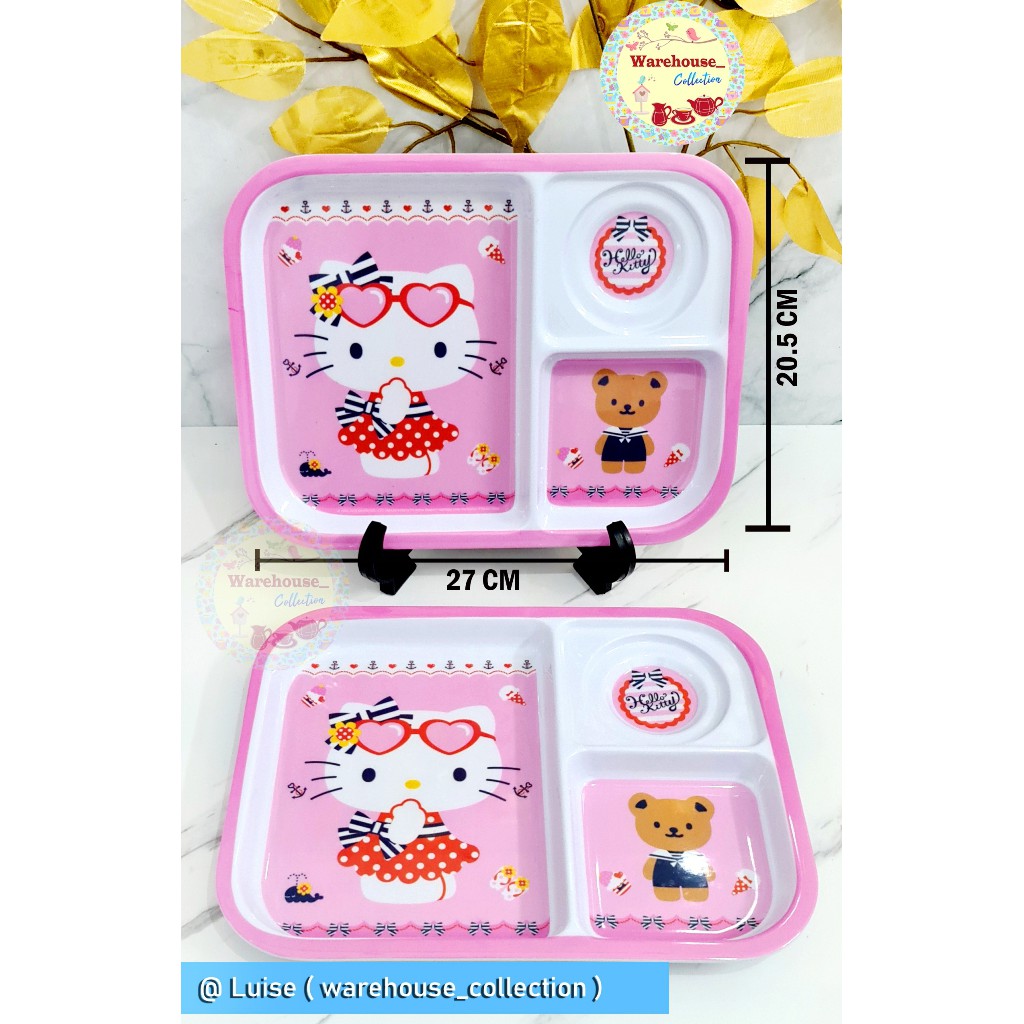 PIRING KECIL/PIRING BESAR/MANGKOK/PIRING MUKA HELLO KITTY SUMMER MARINE-2