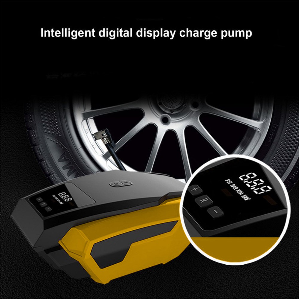 Inflator Pompa Mobil Elektrik Serba Guna 150PSI - Taffware Inflator Pompa Mobil Elektrik Black/Yello