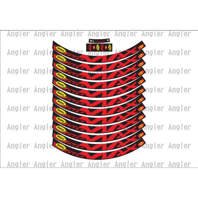 Decal sticker rim deemax mavic sepeda uk 26 dan 27,5
