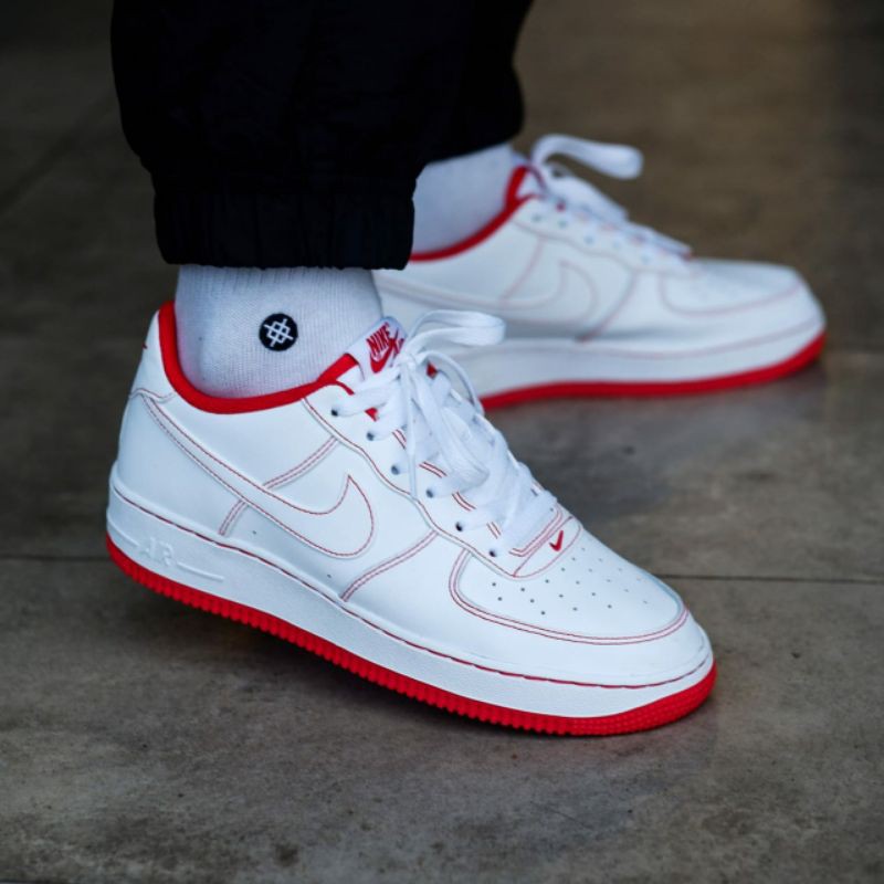 NIKE AF 1 WHITE RED