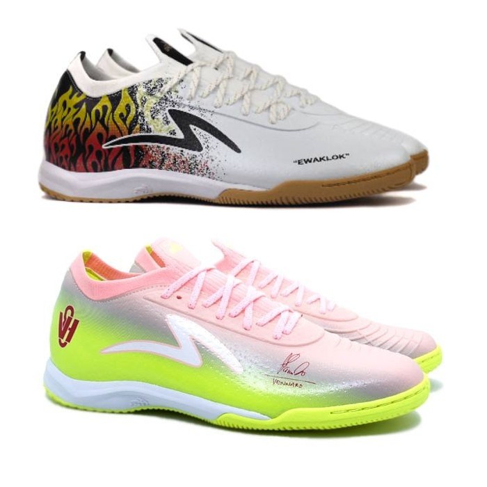 SEPATU FUTSAL SPECS LIGHTSPEED II IN KLOK SE WHITE & V8 SE PASTEL/PINK