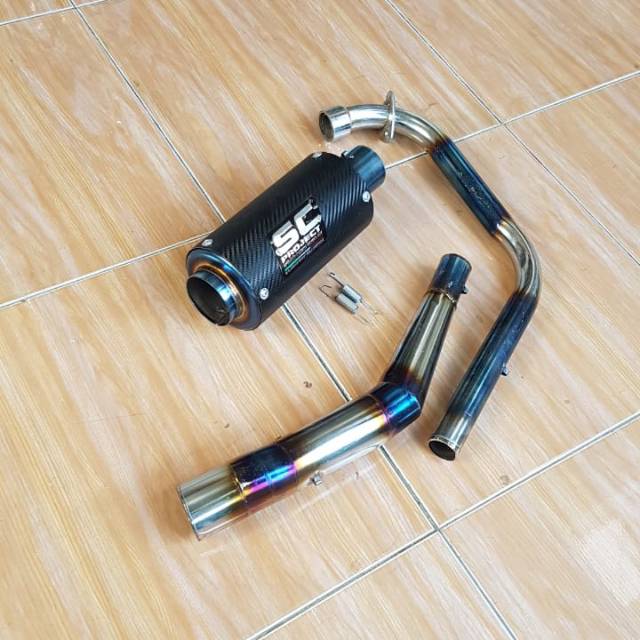 KNALPOT TIGER SC PROJEC CARBON LEHER BLUEMOON