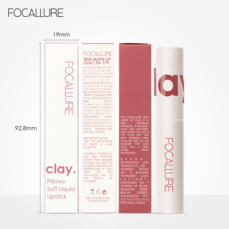 FOCALLURE Long-lasting Lip Mud Waterproof Lipstick Matte Lipstick Lip Glaze Mist Lip Cream fa179-1