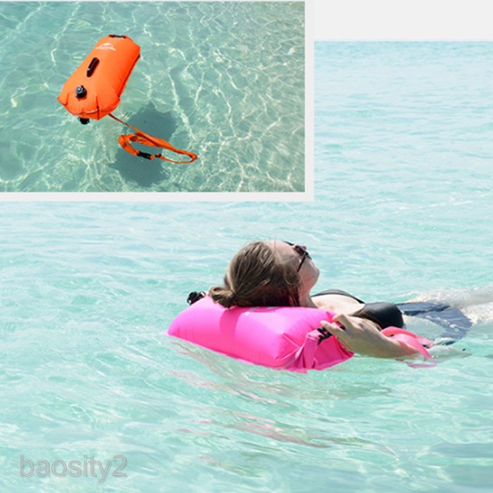 Segera Beli Safety Swim Buoy Dry Bag Tow Float for Open Water Swimmer Swimming Diskon