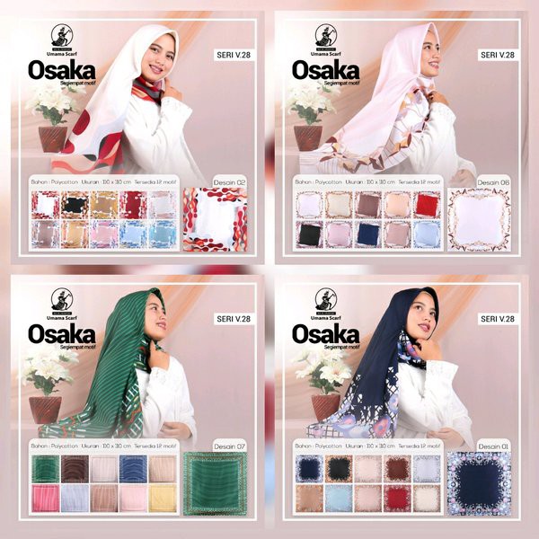Terbaru JILBAB OSAKA MOTIF UMAMA HIJAB SEGI EMPAT PRINTED UMAMA OSAKA MOTIF