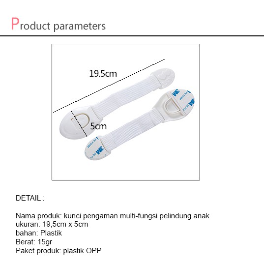 (Bayar ditempat) Kunci pengaman laci pintu lemari multifungsi pelindung anak mx1254